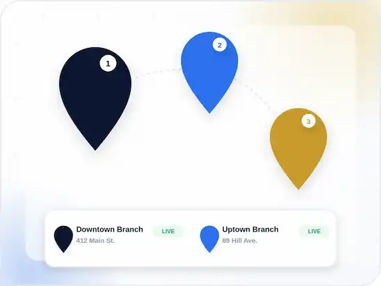 Multi-location manager for franchises and multi-branch brands