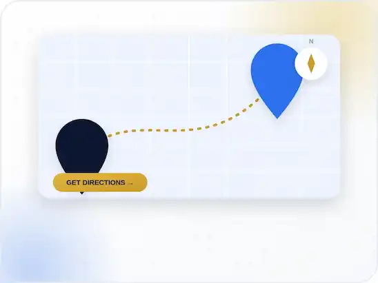 Interactive Google Maps block with driving directions